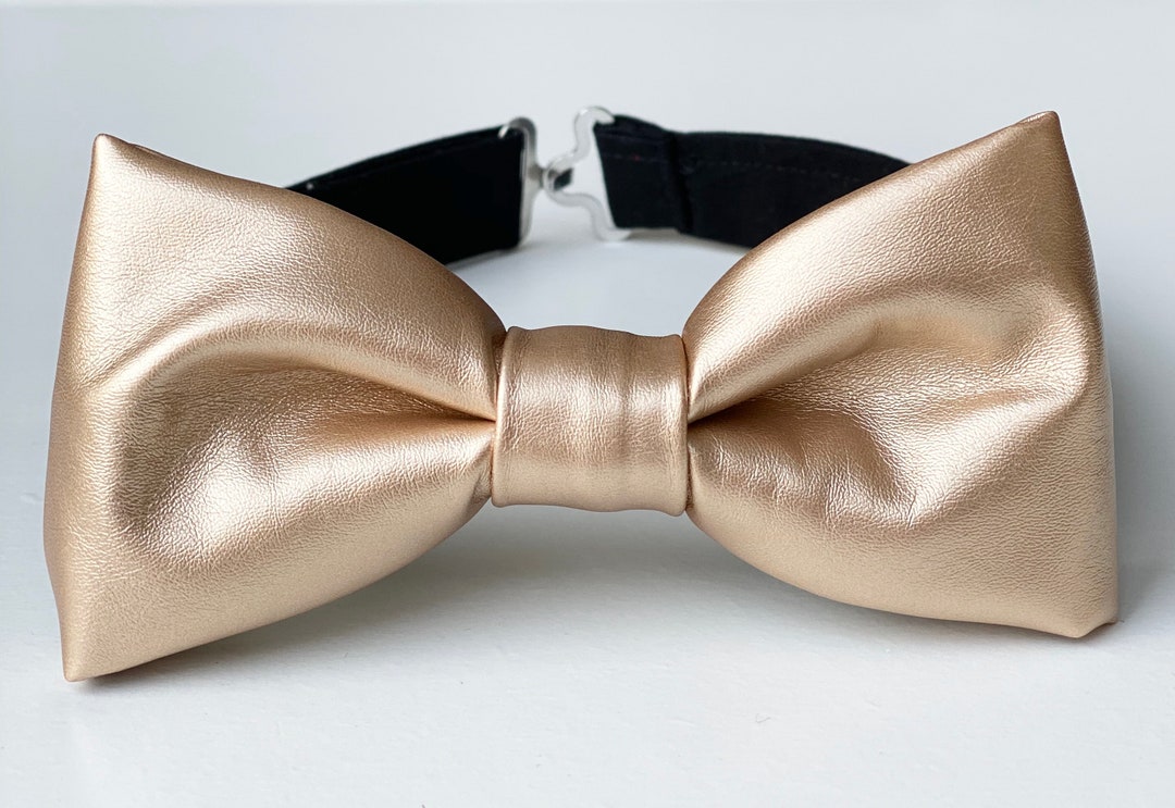 Champagne Leather Bow Tie Champagne Bow Tie for Men Boys Kids - Etsy