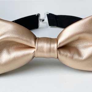 Champagne Leather Bow Tie Champagne Bow Tie for Men Boys Kids Toddler ...