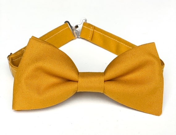 Mustard Bow Tie-bow Ties for Men and Kids-dark Yellow Bow
