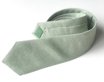 Corbata verde polvorienta, corbata verde salvia, corbata de espuma de mar para hombres y niños, corbata skinny-corbata regular, corbata de novios de salvia pálida, corbatas