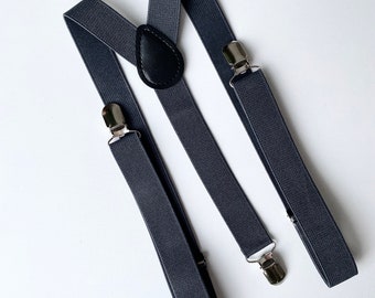 Dark Gray Suspenders- Y-Back Elastic Suspenders-Wedding Suspenders Groomsmen Ring Bearer- Baby Toddler Children’s Kids Boys Adult Suspender