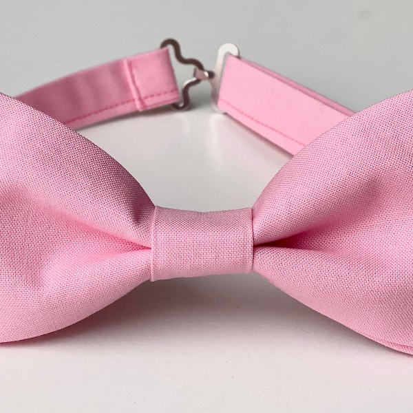 Pink Bowtie for baby toddler kids teen adult - Candy pink bowtie -Groomsmen pink outfit- Ring Bearer pink bowtie-Prom bow tie- Gift for him