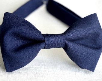 Navy Blue Bow Tie- Dark Blue Bow Tie- Bow Ties For Men-Kids Bow Tie- Navy Groomsmen Bow Ties-Wedding Bow Tie-Navy Blue Bow Tie Boys-Baby Bow