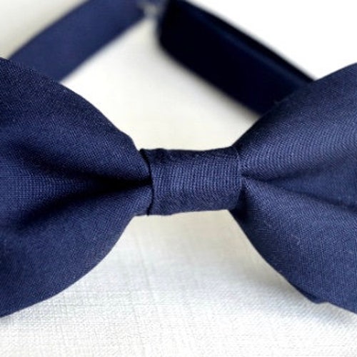 Navy Blue Bow Tie Dark Blue Bow Tie Bow Ties for Men-kids - Etsy
