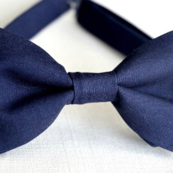 Navy Blue Bow Tie- Dark Blue Bow Tie- Bow Ties For Men-Kids Bow Tie- Navy Groomsmen Bow Ties-Wedding Bow Tie-Navy Blue Bow Tie Boys-Baby Bow