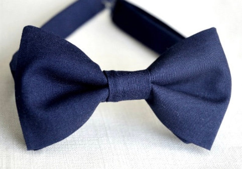 Navy Blue Bow Tie Dark Blue Bow Tie Bow Ties for Menkids Etsy
