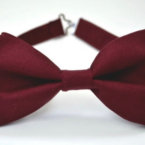 Solid Wine Bow Tie Burgundy Bow Tie Baby Toddler Kids Boys - Etsy