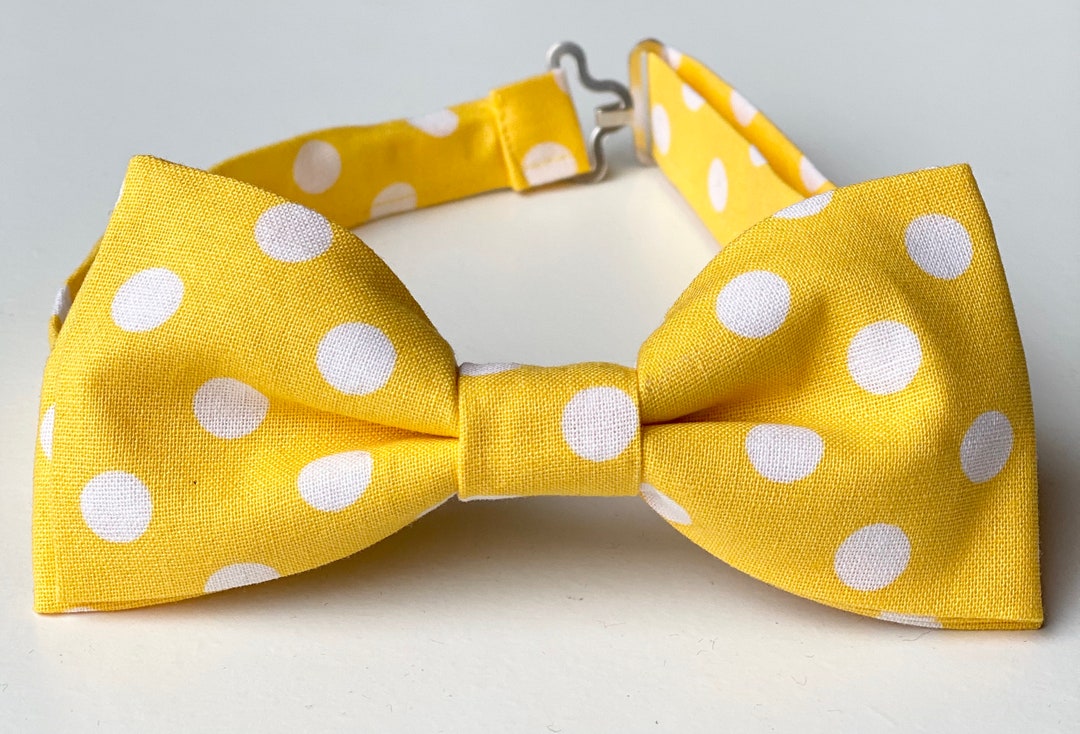Yellow Dots Bow Tie for Boykids Bow Tieeaster Bow Tiesyellow Bow Tie