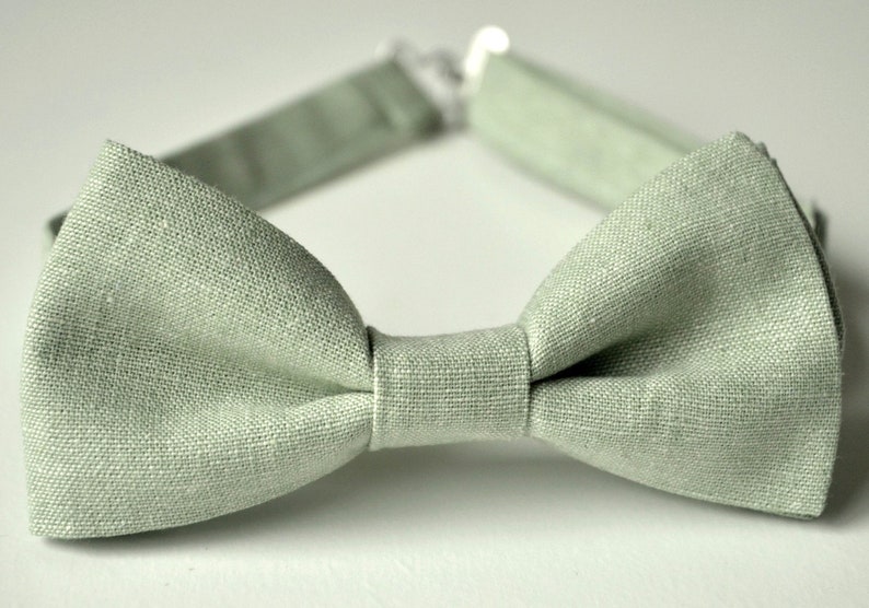 Pale Sage Bow Ties For Men Dusty Green Bow Tie Bow Tie Etsy