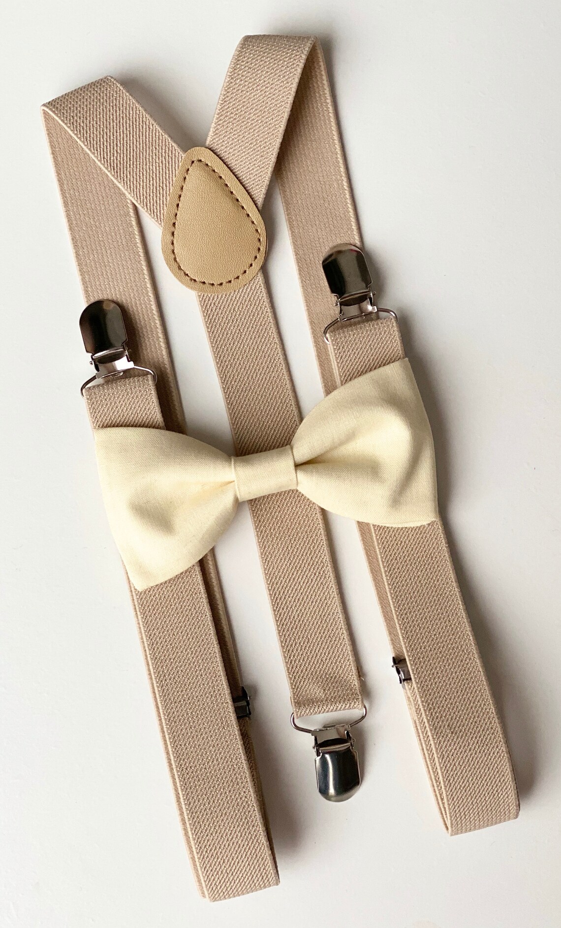 mens yellow bow tie and suspenders
