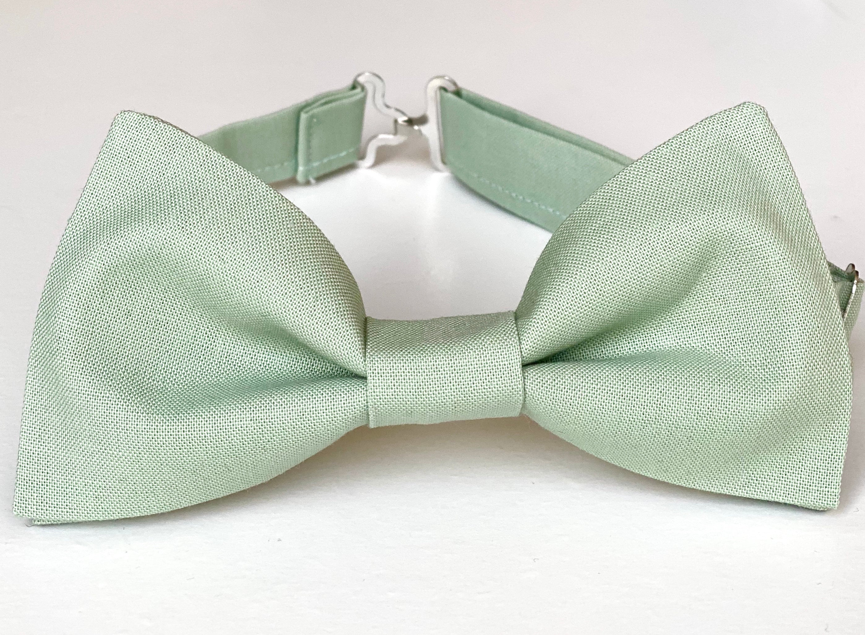 Seafoam bow tie pale green bow tie for men green bow ties | Etsy