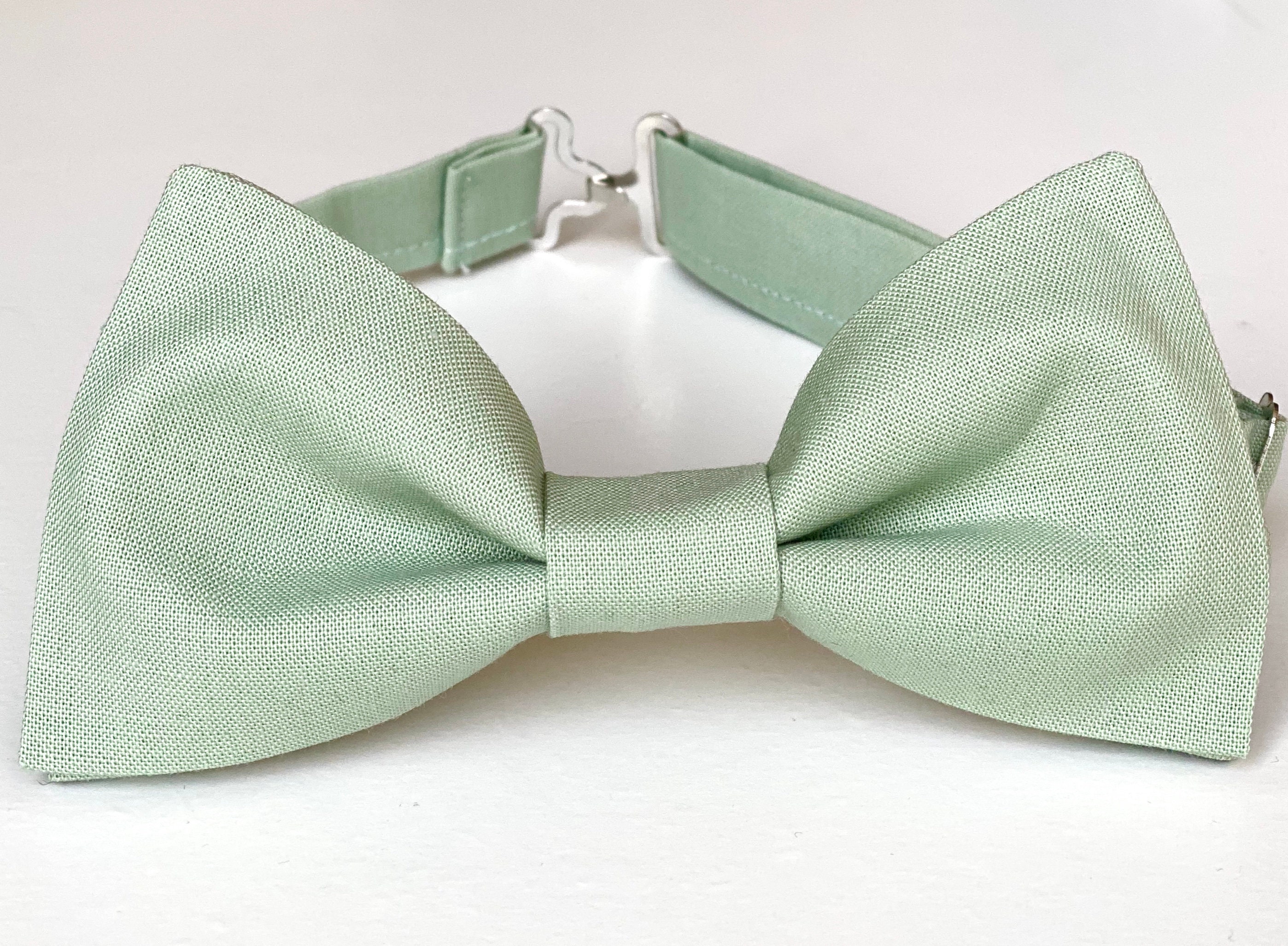 Seafoam bow tie pale green bow tie for men green bow ties Etsy