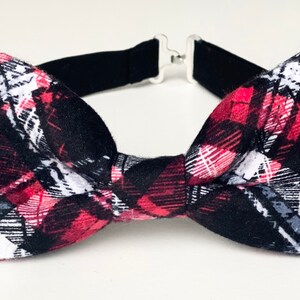 Red Plaid Bow Tie Christmas Bow Ties for Men and Kids Buffalo Bow Tie Christmas Kids Bow Tie Clip Bow Tie Red and Black Bow Ties