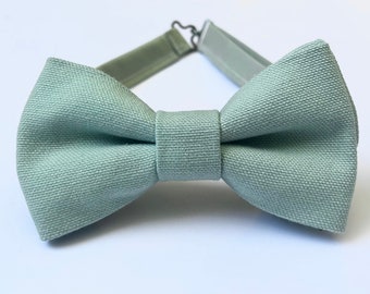 Dusty Green Bow Tie-Sage Vlinderdas voor mannen en jongens, Dusty Green Bruiloft Bow Ties, Lichtgroene Bow Tie, Grooms Bow Tie