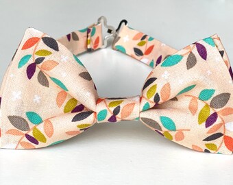 Peach Purple Blue Mustard Bow Tie-Leaves Bow Tie For Men Kids Toddler Baby Boy-Spring Wedding Bow Tie-Easter Bow Tie-Peach Bow Ties Grooms