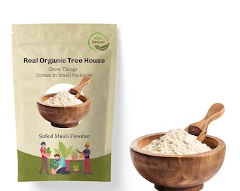 Organic Safed Musli Powder | Chlorophytum Borivilianum |  Herbal | Botanical Ingredient | Natural Root Powder | DIY Use