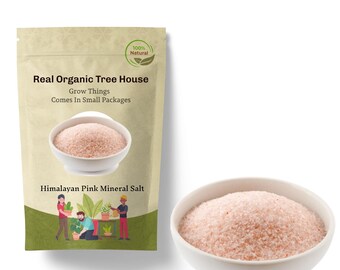 Dried Himalayan Pink Salt: Raw Mineral Crystals, Fine Grind