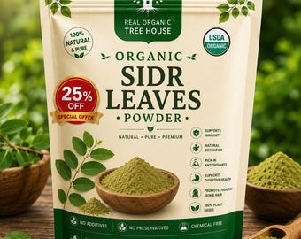 Organic Sidr Leaves Powder: Moroccan Jujube Ziziphus for Skin & Hair , Jujube , body scrub