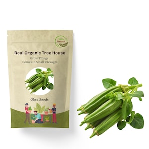 Okra Seeds |100+Seeds|Spineless Okra Seeds | Organic & Non Gmo Okra Seeds|Heirloom Seeds| Fresh USA Grown Seeds |Grow Your Own Okra At Home!
