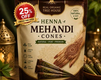 Henna Mehandi Cones | Ready Application Paste | Body Art | Festivals | DIY Designs