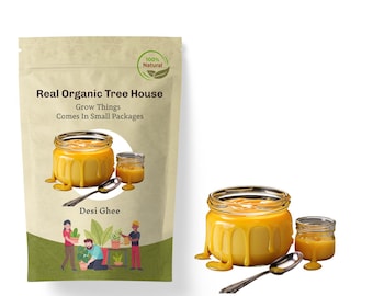 Organic Desi Ghee | Pure Traditional Ghee | Rich Aromatic Golden for Cooking Baking Frying DIY