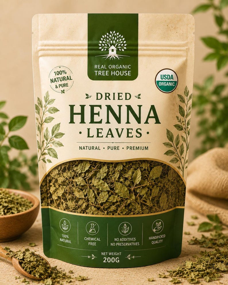 Dried Henna Leaves | Lawsonia Inermis | Botanical Material | Natural Plant Material | Rajasthan Mehndi image 4