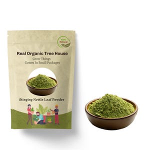 Organic Nettle Leaf Powder | Herbal Tea | European Wild-Harvest | Kosher, Non-GMO, Gluten Free | Origin - Albania