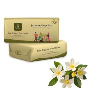 Savon artisanal au jasmin : gel douche naturel pour le visage et le corps