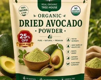 Dried Avocado Powder | Natural Green Powder | For Smoothies | Cooking | Baking | Seasoning | DIY Food Projects