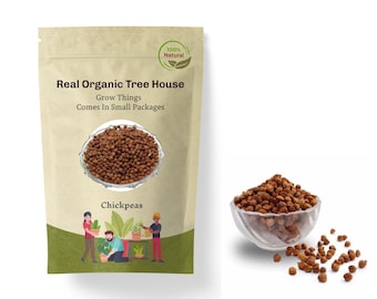 Organic Chickpea Seeds: Heirloom Bush Bean, Sprouting Microgreens