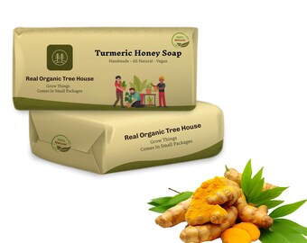 NATURAL Turmeric Honey Soap | Haldi Handmade Soap,Natural soap bar | made with whole Turmeric | Honey  Body Wash, Skin, Face Wash, Face Soap