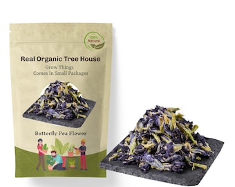Organic Butterfly Pea Flowers Dried | Home-grown, Hand-Picked, Air-Dried Tea