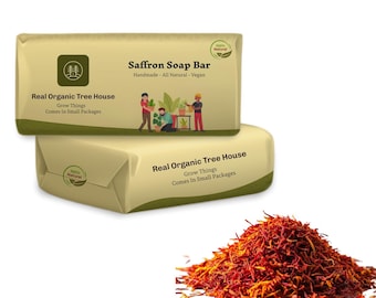Herbal Saffron Soap | Herbal Bathing Soap for Healthy Skin | Natural soap with essential oils | Skin hydrating properties | Chemical-free