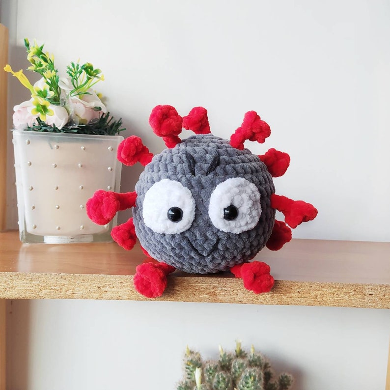 Crochet plush virus PATTERN toy amigurumi / coronavirus plush Etsy