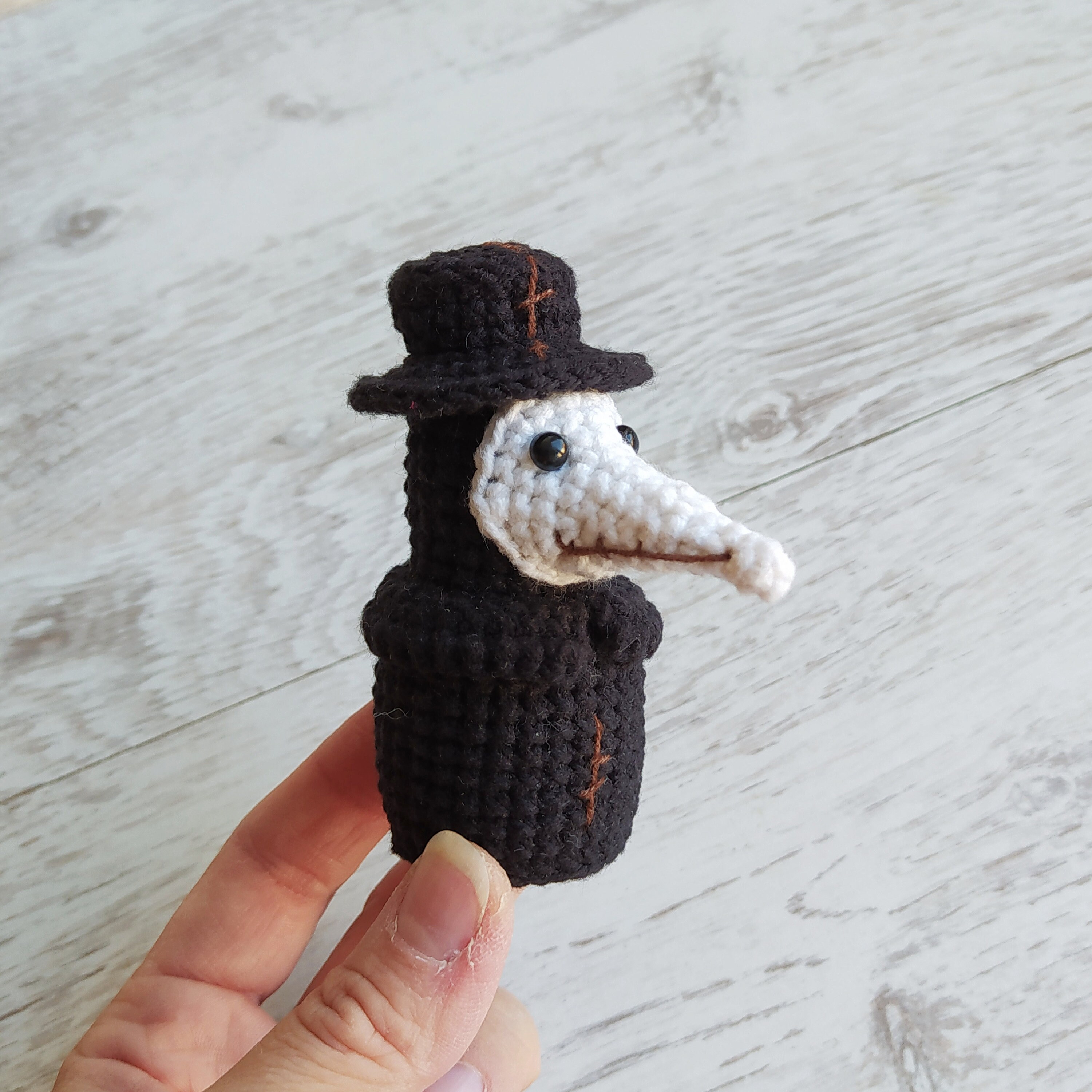 Crochet pattern plush plague doctor amigurumi / Pattern in PDF Etsy