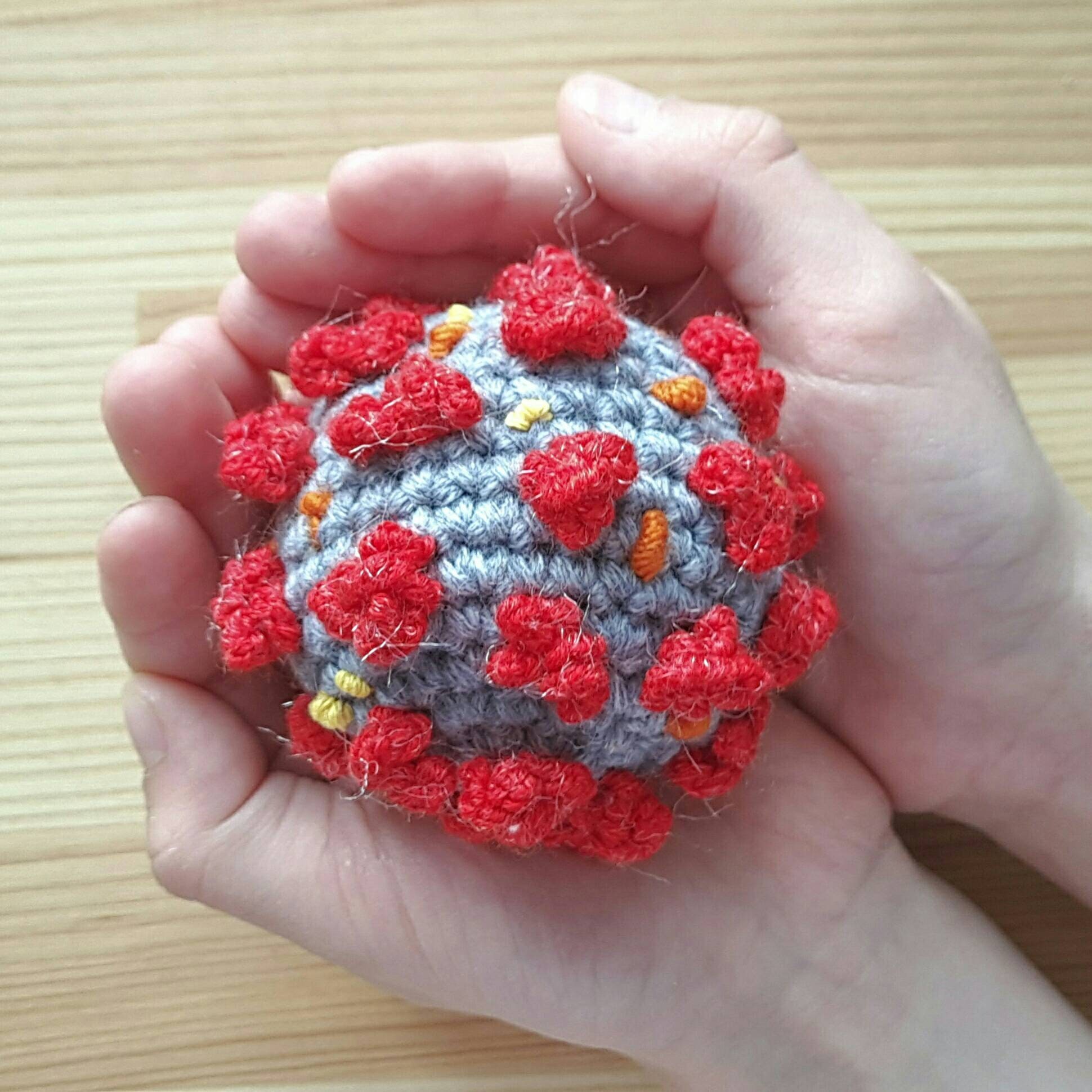 Plush virus molecule toy amigurumi / Crochet coronaviru gift / Etsy
