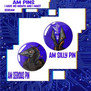 Przypinki/odznaki z napisem „Nie mam ust i muszę krzyczeć”