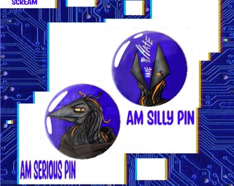 AM from I Have No Mouth and I Must Scream Button Pins/Badge