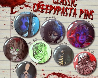 Classic Creepypasta Button Pins/Badge