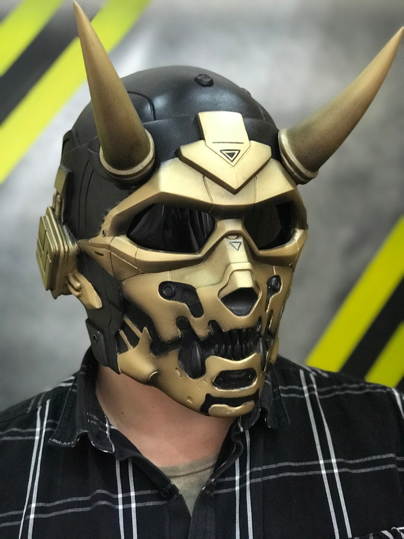 Cyber Oni Demon helmet for AIRSOFT and COSPLAY Etsy