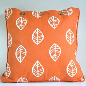 Blatt Gebrannte Orange Scatter Kissenbezug 40x40cm