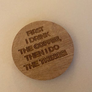 Solid Oak Coffee Coaster