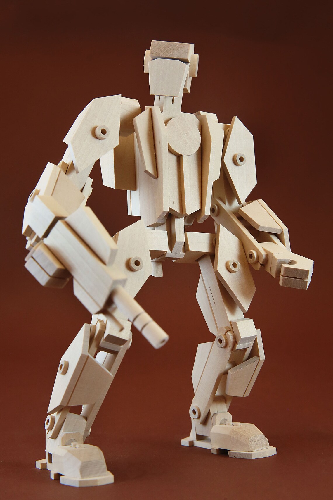 Wooden Robot, Level 5 Handcrafted Etsy