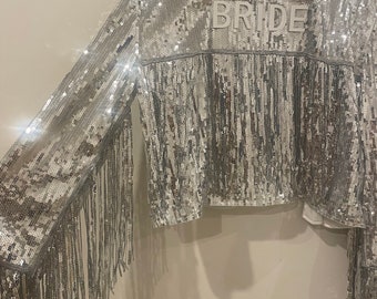 Sequin disco bride Jacket | Hen party | Glitter Jacket, Bridal gift, Bridal jacket