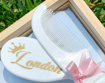 personalised brush and comb set