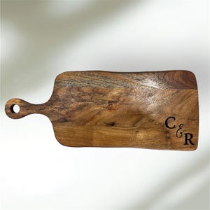 Custom Engraved Wooden Serving Board – Personalized Monogram Charcuterie Board , housewarming gift , gift for couples , wedding gift ,