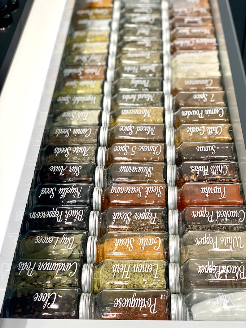 Spice Jars Labelled Spice Jars Spice Jars With Labels Etsy
