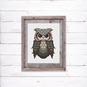 Owl Cross Stitch Pattern PDF - Animal Cross Stitch Pattern - Woodland Cross Stitch Pattern