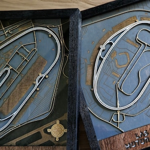 Mapa de pista de corrida 3D, mapa de pista de NASCAR, mapa de pista de F1, decoração de parede de carro de corrida, arte de parede de corrida, arte de parede de mapa 3D, arte de parede de carro de corrida, presente para fã de corrida