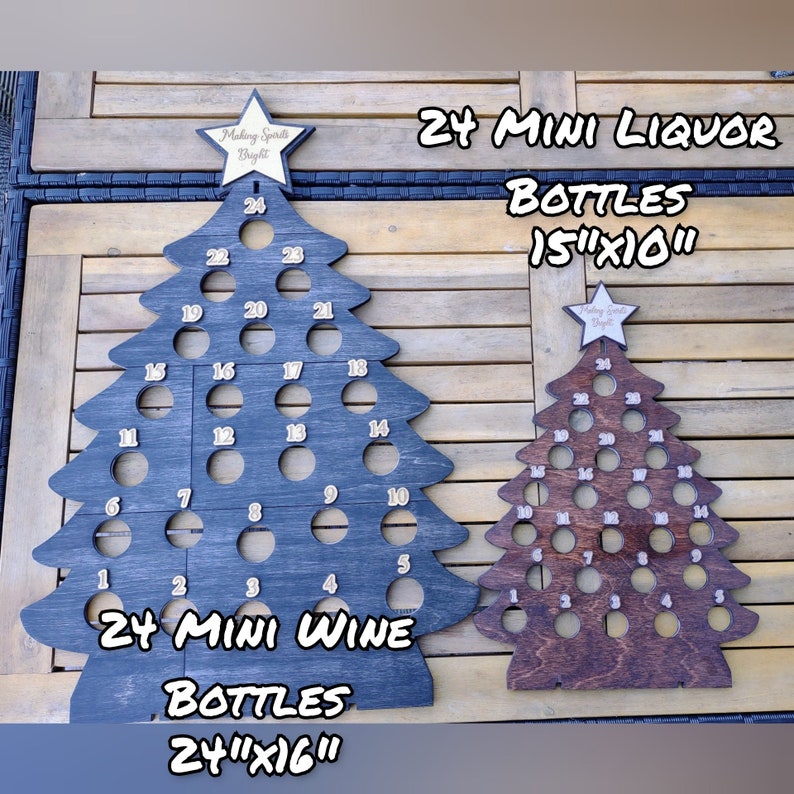 Mini Liquor Bottle Advent Calendar, Mini Wine Bottle Advent Calendar, Adult Christmas Countdown Advent Calendar, Adult Advent Calendar image 4